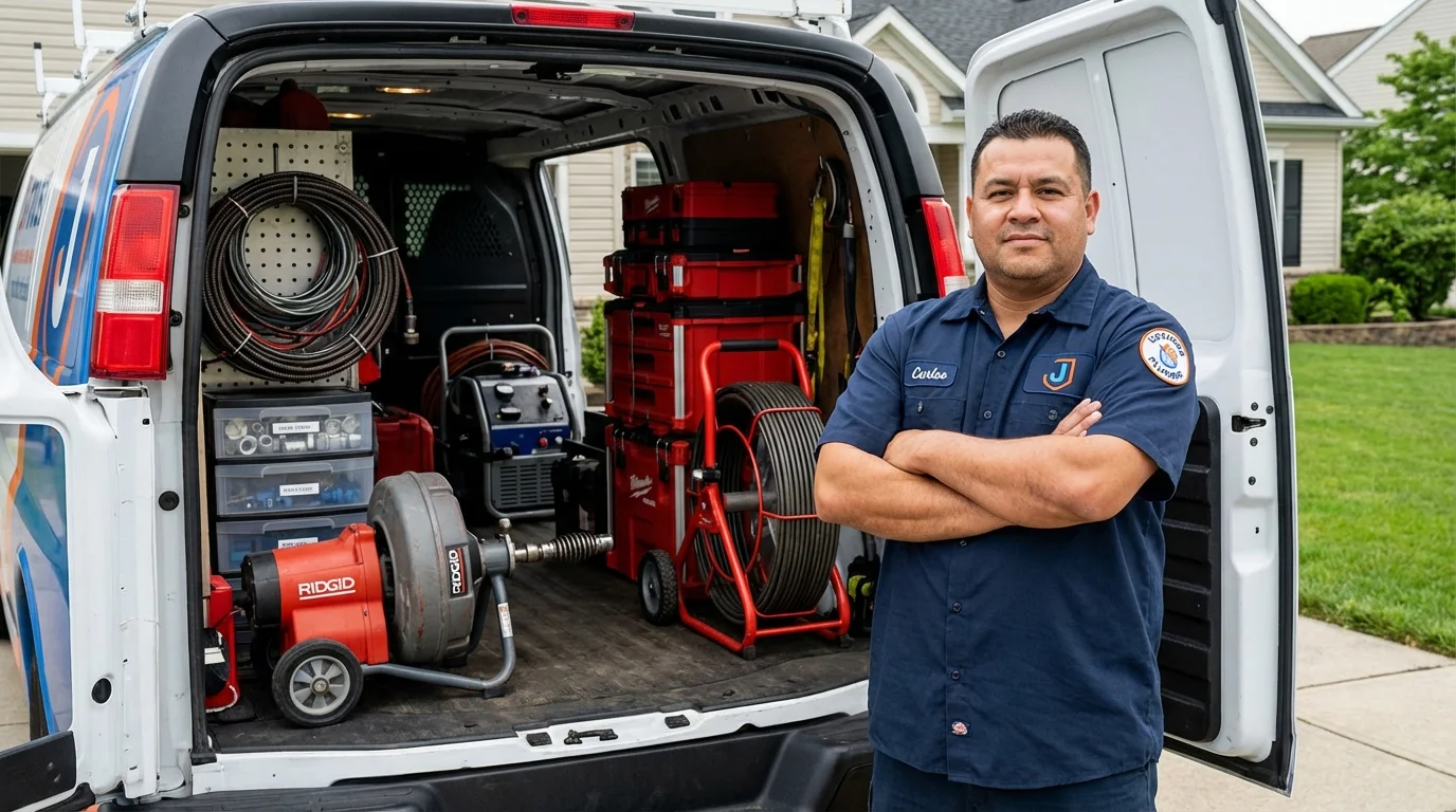 Professional drain cleaning equipment and Johns Plumbing LLC plumber in Bremerton