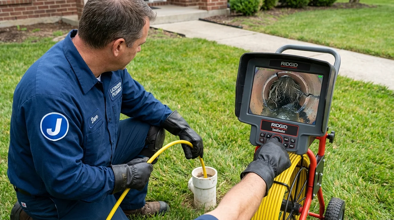 Sewer camera inspection being performed by Johns Plumbing LLC in Bremerton