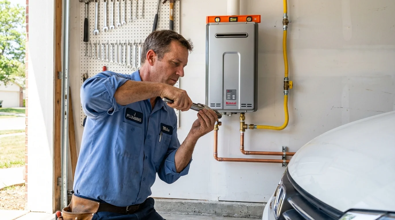 Tankless water heater installation by a Johns Plumbing LLC plumber in Bremerton